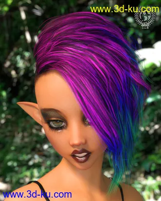 3D打印模型Shaved Side Hair for Genesis 3 and 8 Female(s)的图片