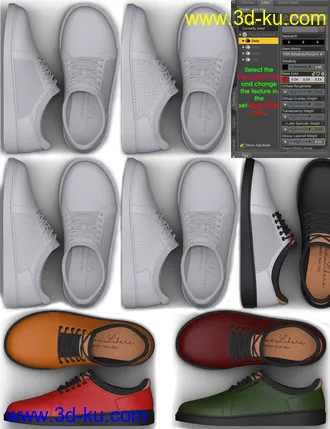 3D打印模型Sneakers for Genesis 8 and 8.1 Males的图片