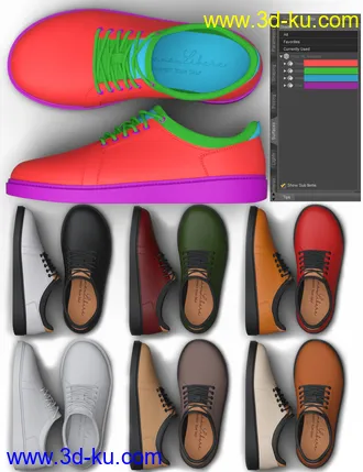 3D打印模型Sneakers for Genesis 8 and 8.1 Males的图片