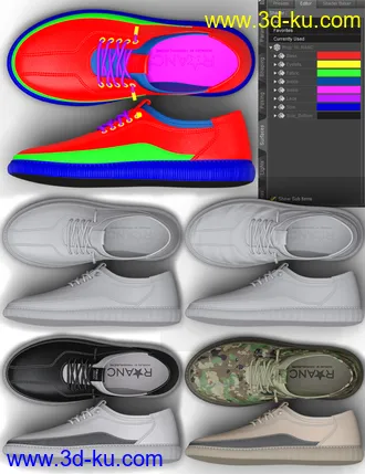 3D打印模型Sneakers for Genesis 8 and 8.1 Males的图片