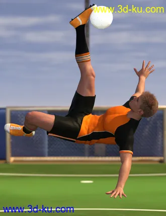 3D打印模型Soccer Poses for Genesis 8 and Genesis 8.1 Male的图片