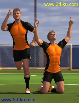 3D打印模型Soccer Poses for Genesis 8 and Genesis 8.1 Male的图片