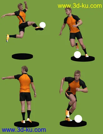 3D打印模型Soccer Poses for Genesis 8 and Genesis 8.1 Male的图片