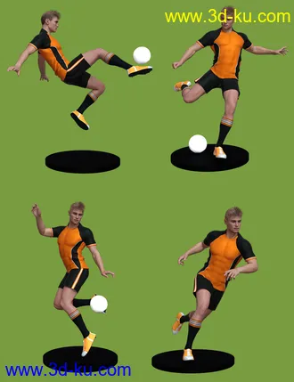 3D打印模型Soccer Poses for Genesis 8 and Genesis 8.1 Male的图片