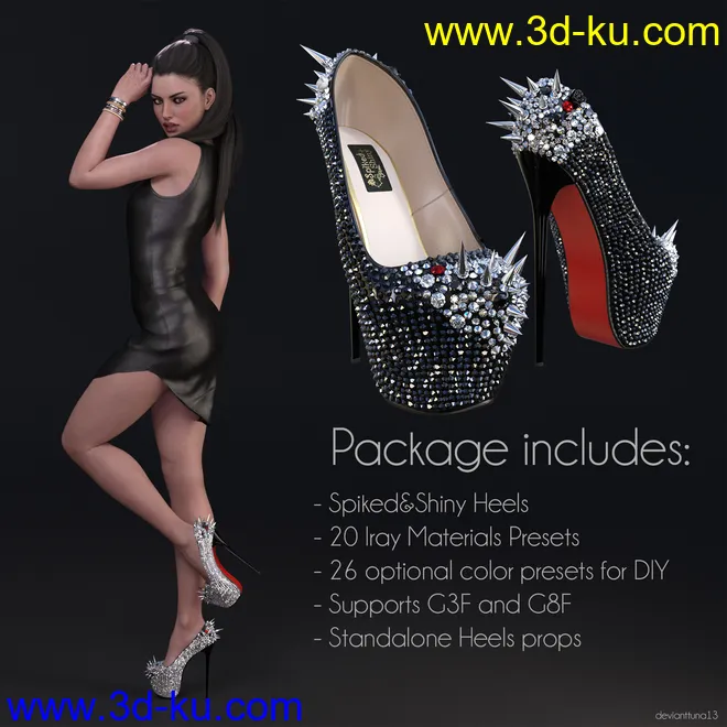 Spiked&Shiny Heels模型的图片1