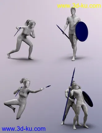 3D打印模型Strike from the Shadows poses for Genesis 8 and 8.1的图片