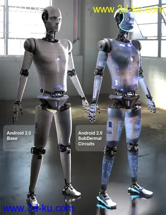 3D打印模型SubDermal Circuits for LIFE Android 2.0 Male and Genesis 8 and 8.1 Male的图片