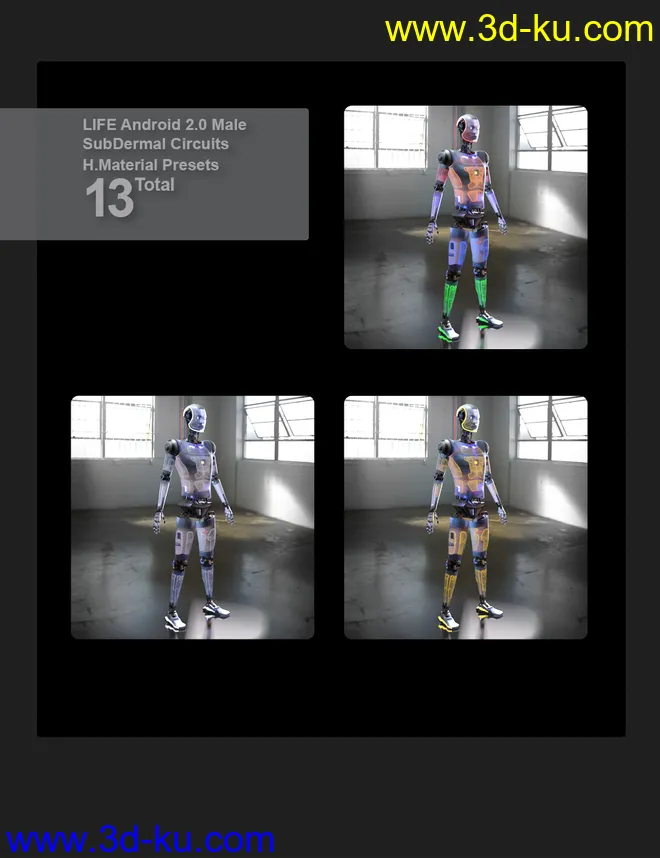 SubDermal Circuits for LIFE Android 2.0 Male and Genesis 8 and 8.1 Male模型的图片17