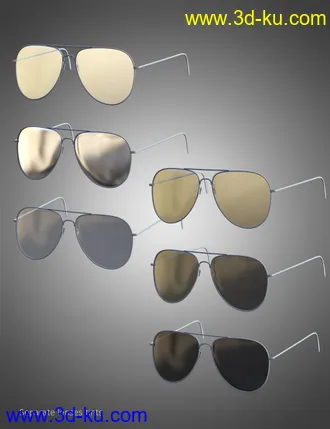 3D打印模型Sunglasses Bundle for Genesis 8 and 8.1 Males and Females的图片
