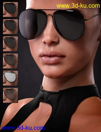 3D打印模型Sunglasses Bundle for Genesis 8 and 8.1 Males and Females的图片
