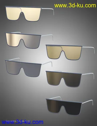 3D打印模型Sunglasses Bundle for Genesis 8 and 8.1 Males and Females的图片