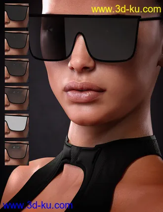 3D打印模型Sunglasses Bundle for Genesis 8 and 8.1 Males and Females的图片