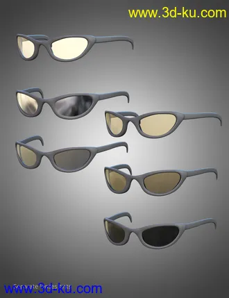 3D打印模型Sunglasses Bundle for Genesis 8 and 8.1 Males and Females的图片