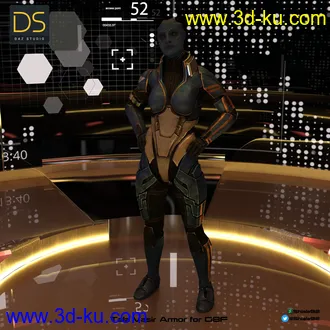 3D打印模型Tela Vasir Armor for Genesis 8 Female的图片