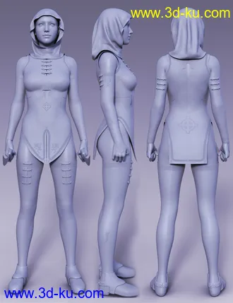 3D打印模型Templar Huntress Outfit for Genesis 8 Female(s)的图片