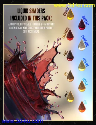 3D打印模型The Censored Cellar Wine and Whiskey Props and Shaders的图片