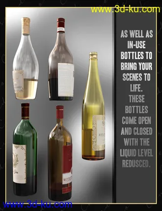 3D打印模型The Censored Cellar Wine and Whiskey Props and Shaders的图片