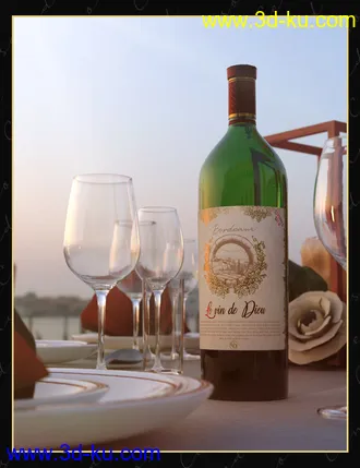 3D打印模型The Censored Cellar Wine and Whiskey Props and Shaders的图片