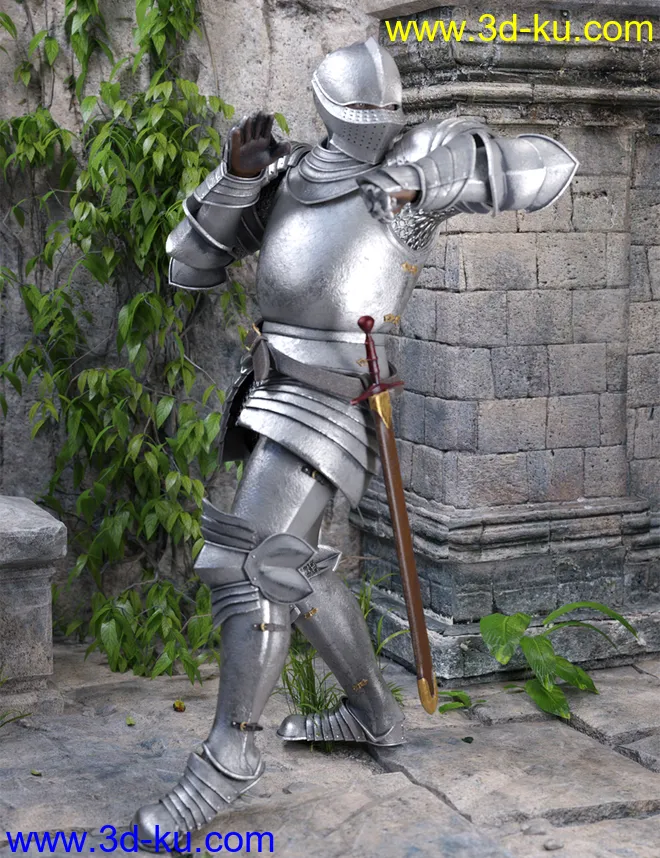 The Knight Series 01 for Genesis 8 Males模型的图片6