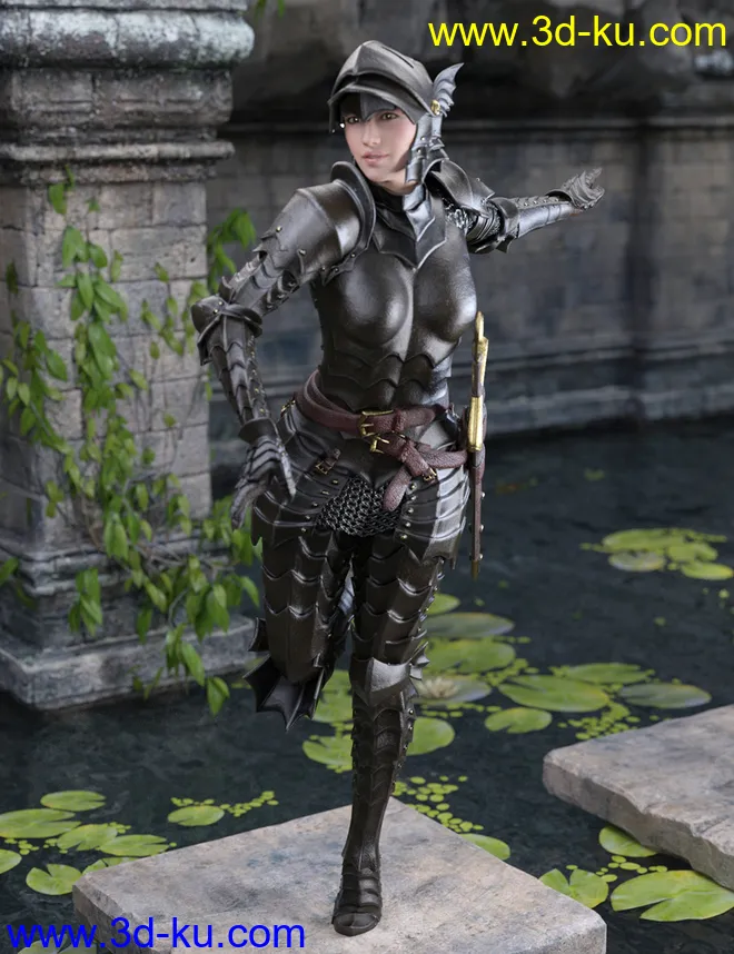 The Knight Series 02 for Genesis 8 Females模型的图片3