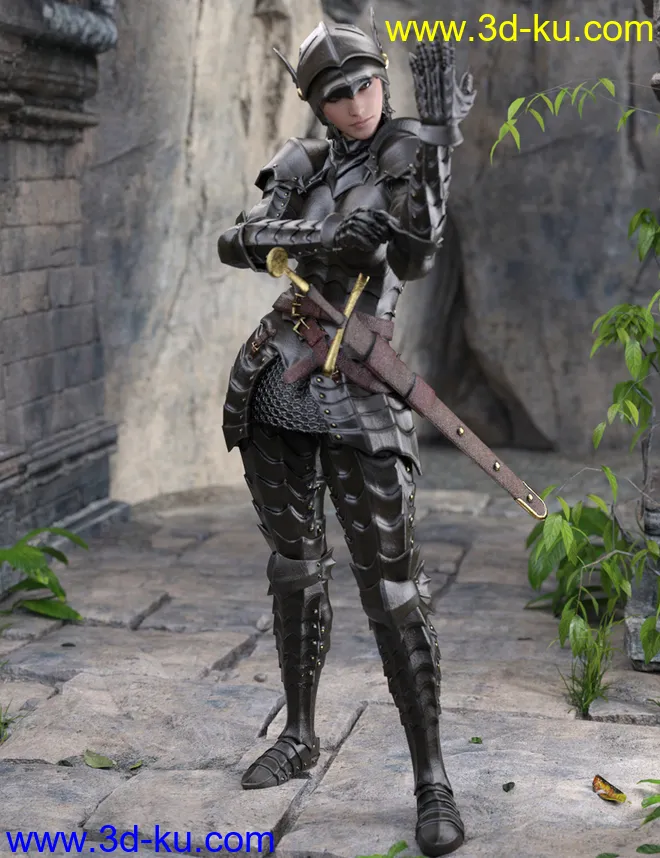 The Knight Series 02 for Genesis 8 Females模型的图片5
