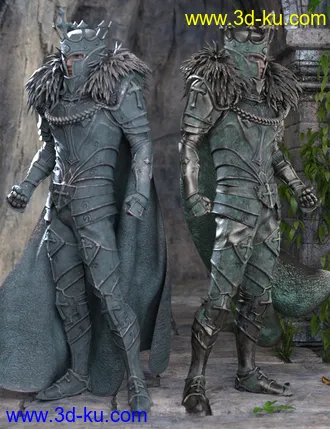 3D打印模型The Knight Series 05 for Genesis 8 and 8.1 Males - The King's Armor的图片
