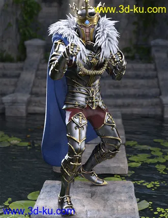 3D打印模型The Knight Series 05 for Genesis 8 and 8.1 Males - The King's Armor的图片