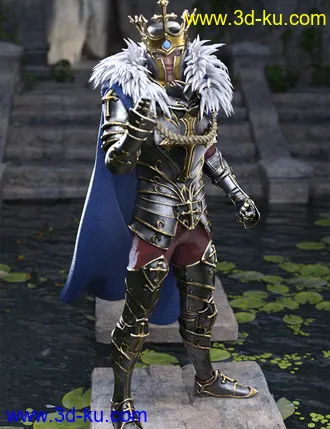 3D打印模型The Knight Series 05 for Genesis 8 and 8.1 Males - The King's Armor的图片