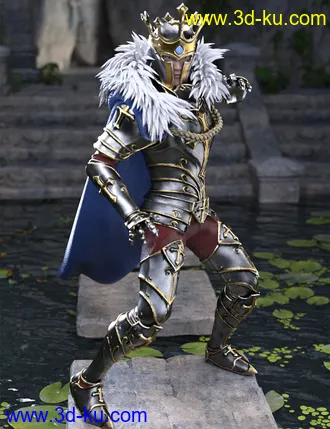 3D打印模型The Knight Series 05 for Genesis 8 and 8.1 Males - The King's Armor的图片