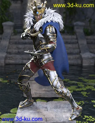 3D打印模型The Knight Series 05 for Genesis 8 and 8.1 Males - The King's Armor的图片