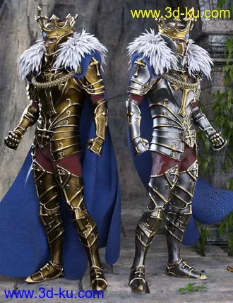 3D打印模型The Knight Series 05 for Genesis 8 and 8.1 Males - The King's Armor的图片