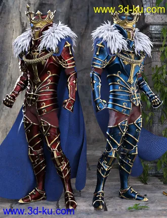 3D打印模型The Knight Series 05 for Genesis 8 and 8.1 Males - The King's Armor的图片