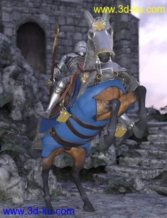 3D打印模型The Knight Series 06 for Horse 2 - The War Horse的图片