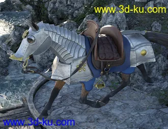 3D打印模型The Knight Series 06 for Horse 2 - The War Horse的图片