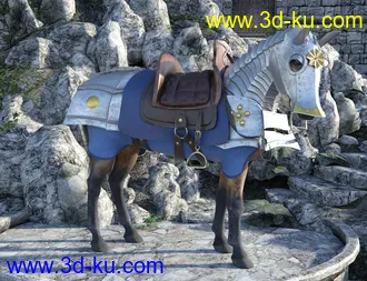 3D打印模型The Knight Series 06 for Horse 2 - The War Horse的图片