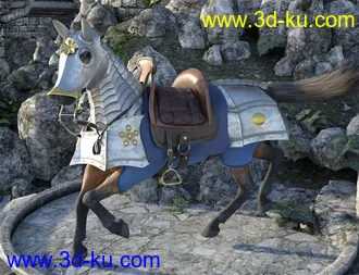 3D打印模型The Knight Series 06 for Horse 2 - The War Horse的图片