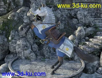 3D打印模型The Knight Series 06 for Horse 2 - The War Horse的图片