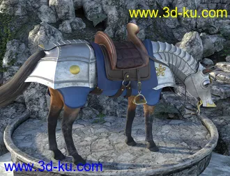 3D打印模型The Knight Series 06 for Horse 2 - The War Horse的图片