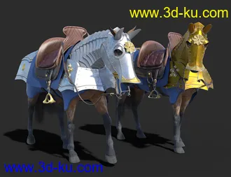 3D打印模型The Knight Series 06 for Horse 2 - The War Horse的图片