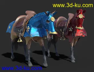 3D打印模型The Knight Series 06 for Horse 2 - The War Horse的图片