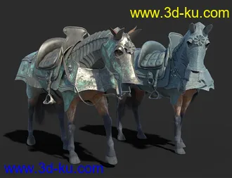 3D打印模型The Knight Series 06 for Horse 2 - The War Horse的图片
