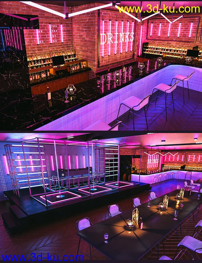 The Neon Bar Environment Bundle模型的图片1