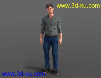 3D打印模型Thinking Animations for Genesis 8的图片