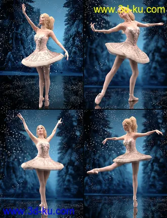 3D打印模型Timeless Ballet Poses and Expressions for Genesis 8 and 8.1的图片