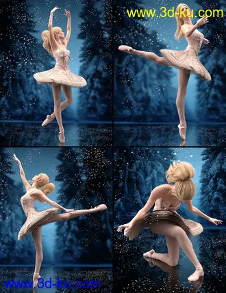 3D打印模型Timeless Ballet Poses and Expressions for Genesis 8 and 8.1的图片