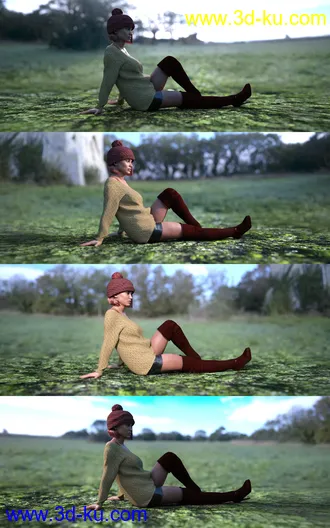 3D打印模型UltraHD Iray HDRI With DOF - Meadows的图片