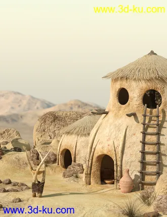 3D打印模型v176 Desert Tribe Hut的图片