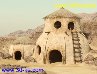 3D打印模型v176 Desert Tribe Hut的图片