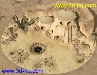 3D打印模型v176 Desert Tribe Hut的图片