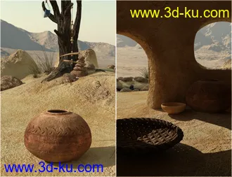3D打印模型v176 Desert Tribe Hut的图片